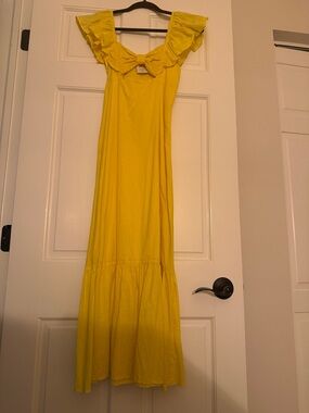 Anthropologie Farm Rio Bright Yellow Smocked Tank